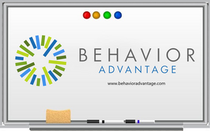 Whiteboard with Behavior Advantage logo